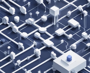 Simple line icon of a gear with a lightbulb inside.