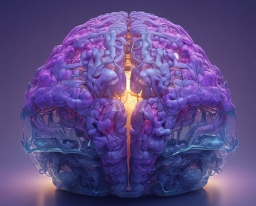 Minimalist line icon representing AI brain with circuits.