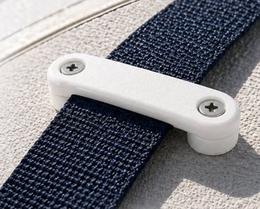 Pontet de sangle nautique en impression 3D pour fixation de taud et sellerie bateau