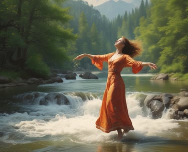 A detailed blueprint overlaying a human silhouette glowing with blue light, illustrating energetic pathways and blockages.