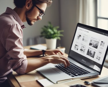 Close-up of a vibrant brand logo design on a sleek business card.
