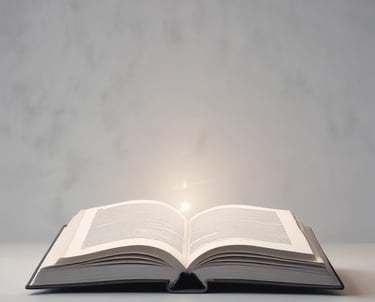 stack of books on white table