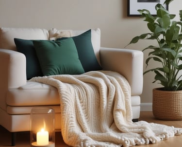 A cozy room with a comfortable chair and a softly glowing lamp, inviting calm and connection.