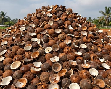 Close-up of bio-enzyme bottles and industrial degreaser containers arranged on a wooden table.