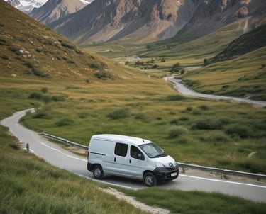 Courier delivering a package quickly in an urban San Juan setting