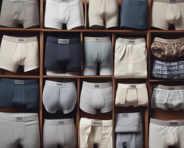 A cheerful outfit set for men laid out with accessories on a bright background