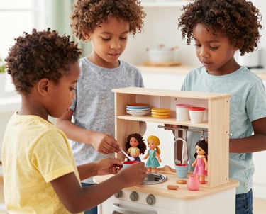 A speech therapist working one-on-one with a young child using picture cards.