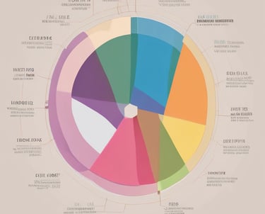 Minimalist teal budget pie chart glowing softly on charcoal gradient.