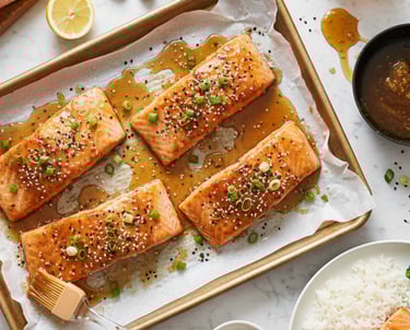 Honey Garlic Salmon Recipe | Easy Baked Salmon Dinner