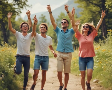 a man riding a skateboard down a street next to tall buildings