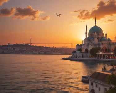 Modern white background with four sleek icons representing price, expertise, packages, and tourism.