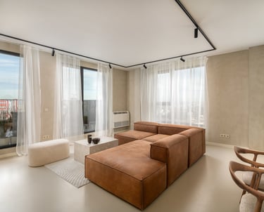 Проект на апартамент  изпълнен с Микроцимент