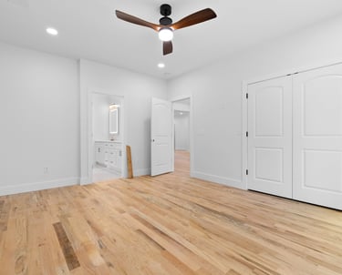 Durable wood flooring expertly installed for long-term performance, moisture resistance and elegant