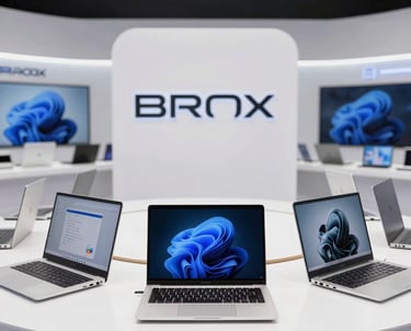 Close-up of sleek electronic gadgets with discount tags