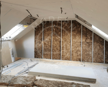 Habillage placo pignon 