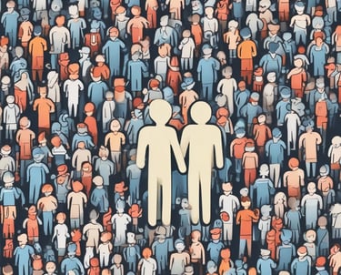 An open old photo album with black and white pictures and a warm light shining on it.