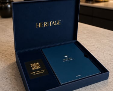 Coffret contenant le rapport Heritage