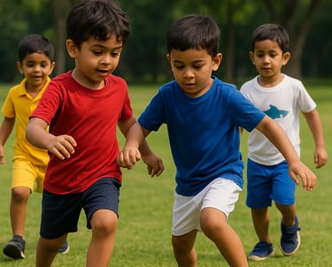 Kids playing soccer - a great team sport