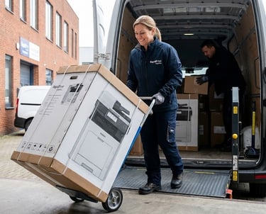 Livraison d'une photocopieuse