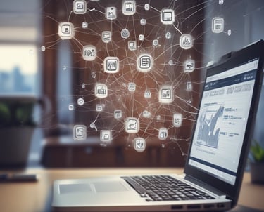 A glowing headset symbol representing round-the-clock AI customer support.