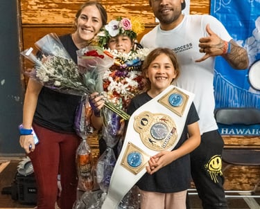 Kids kickboxing competition team