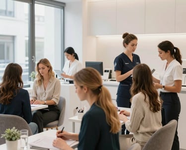 Clean minimalist layout showing benefit icons with numbers on a light background.