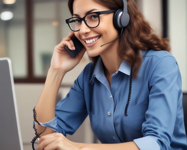 A team of professionals reviewing client accounts in an office environment