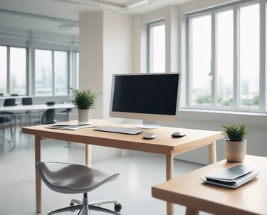 Modern salon interior with elegant styling chairs and bright mirrors.