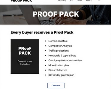 A detailed dashboard view with analytics and monetization stats for a prime package website.
