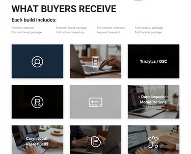 A detailed dashboard view with analytics and monetization stats for a prime package website.