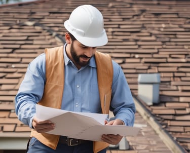 A professional roofer providing a quote to a homeowner.