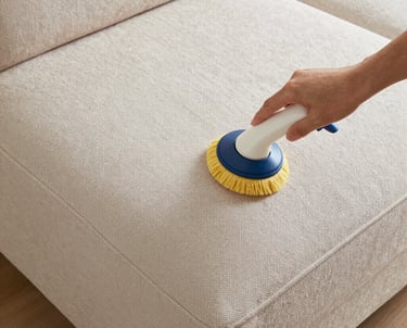 A cozy living room with freshly cleaned and restored wooden furniture.