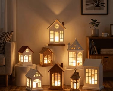 A neatly arranged set of essential home tools on a soft sand-colored surface with subtle navy accents.