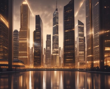 A confident man and woman standing back-to-back, symbolizing strength and partnership in business and wellness.