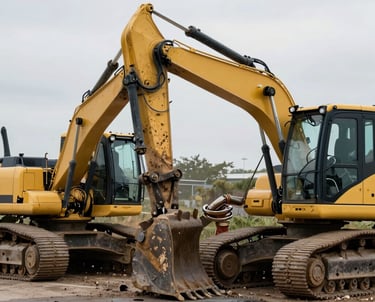A professional surveyor examining a fire-damaged building with insurance documents in hand.