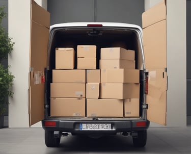 A smiling store owner unpacking a shipment of Well Aromatherapy oils.