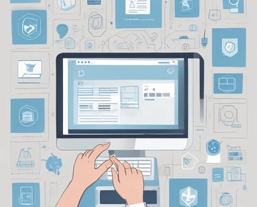 A local hair salon owner happily reviewing their new website on a tablet.