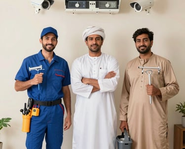 A skilled craftsman fixing a wooden door in a cozy home setting.