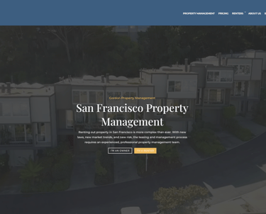 Gordon property management website image