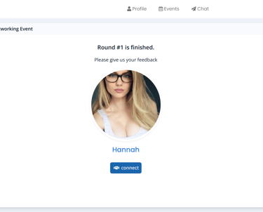 select which person you connect with on the speed dating app