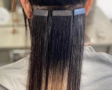 Tape hair extensions masalon