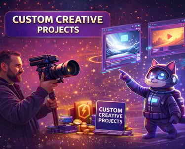 AI Cat Video Content Creation Studio Offering Custom Creative Projects
