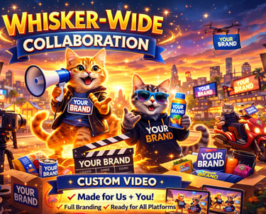 AI Cat Video Content Creation Studio - Creative Service for trending kitty kitten cat videos