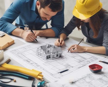 A professional inspecting a cluttered room to plan the clearance.