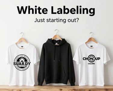 A vibrant display of various clothing styles and colors ready for branding.