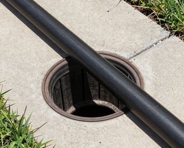Close-up of soil layers showing proper drainage for a septic system.