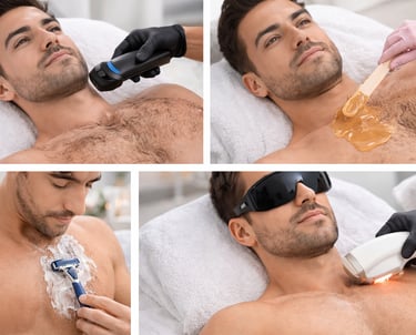 Depilação masculina todos os métodos