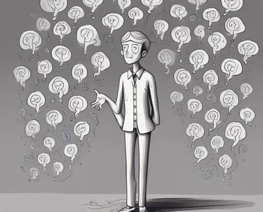 A modern clinic interior with blue and orange accents, showing a welcoming reception area.