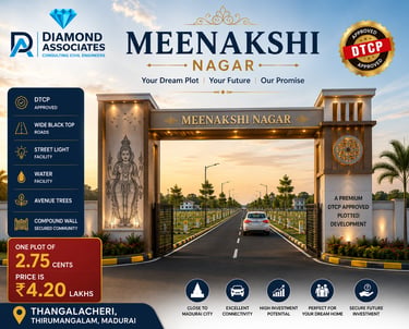 DTCP site Meenakshi nagar in thangalacheri, thirumangalam,madurai