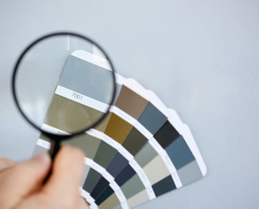 Paint colour samples